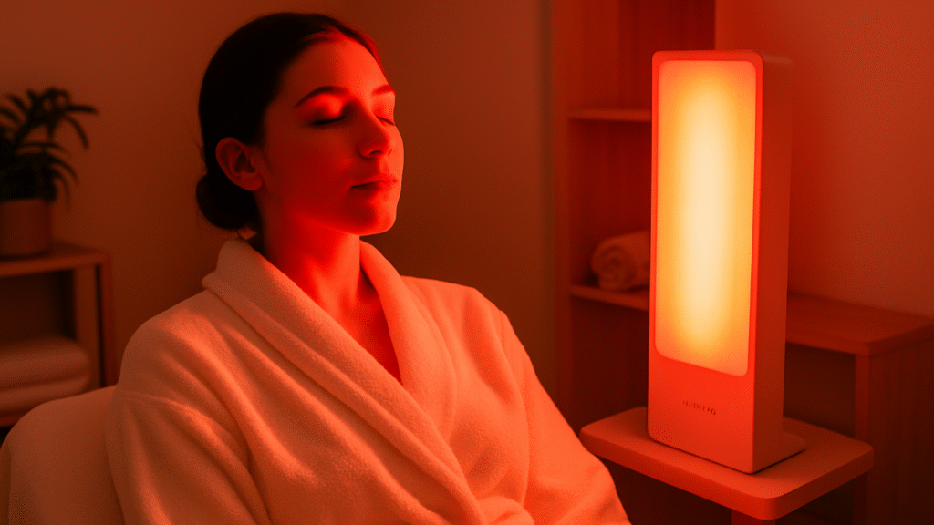 Relaxation and improved mood from red light therapy.